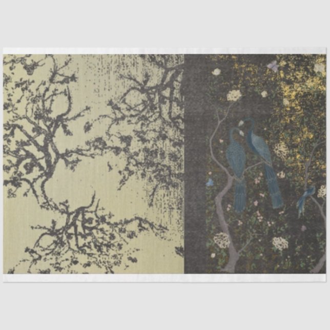 Papel De Seda Documento de Decoupage Japandi (Frente )