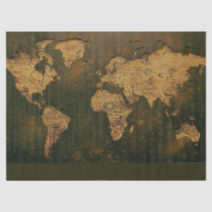 Papel De Seda Documento de Discussão Russo do Mapa Mundial