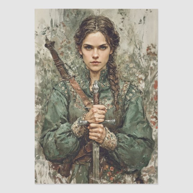 Papel De Seda Documento de Dissociação da Fantasia da Guerreira  (Frente )