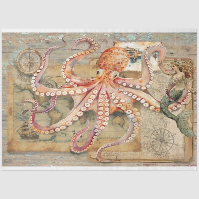 Papel De Seda Documento de dissociação da Octopus sermaid (Frente )
