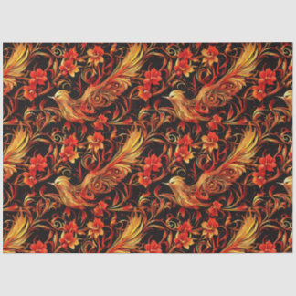 Papel De Seda Documento de Tecidos Fantasy Birds