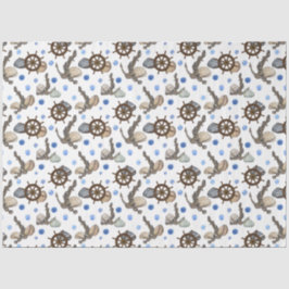 Papel De Seda Documento Tecido da Série Vida Marinha Design 17