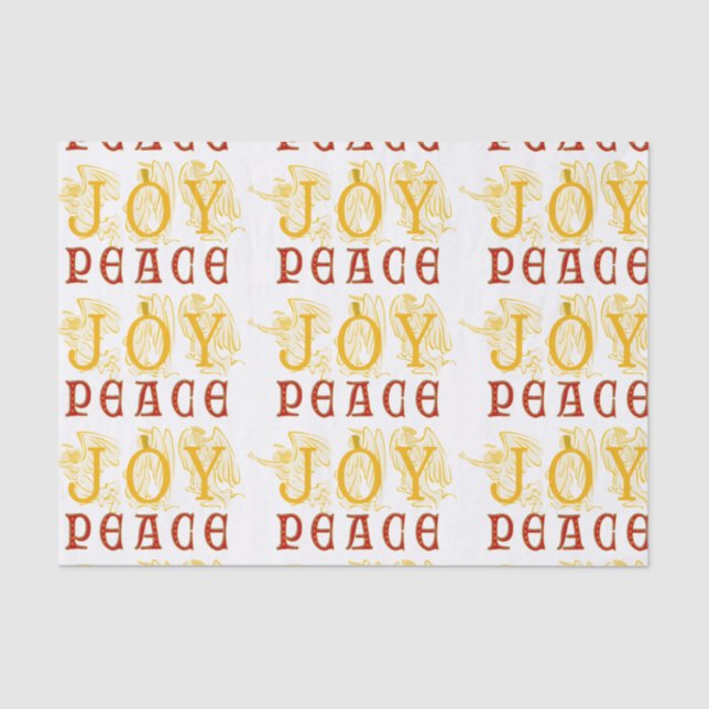 Papel De Seda Documento Tecido De Joy And Peace (Frente )