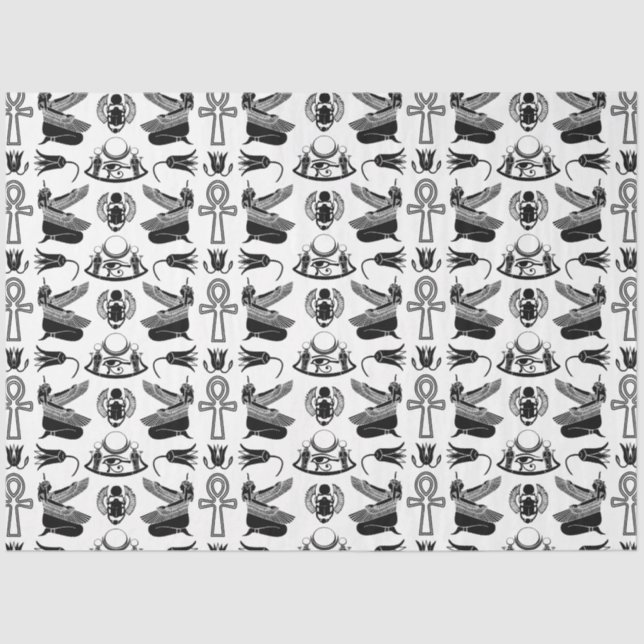 Papel De Seda Documento Tecido sobre Hieroglifos Antigos do Egit (Frente )