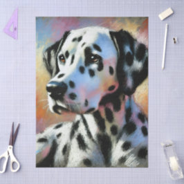 Papel De Seda Dog Black White Decoupage do Dalmatian Chalk