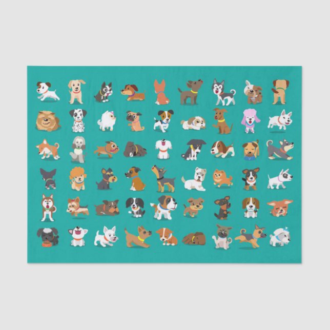 Papel De Seda Dog Lover Dog Breed World (Frente )