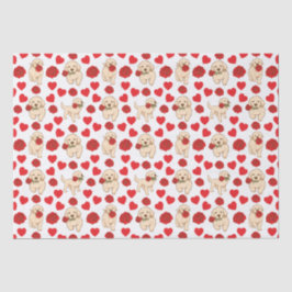 Papel De Seda Dog Lovers Valentine's Tissue Paper