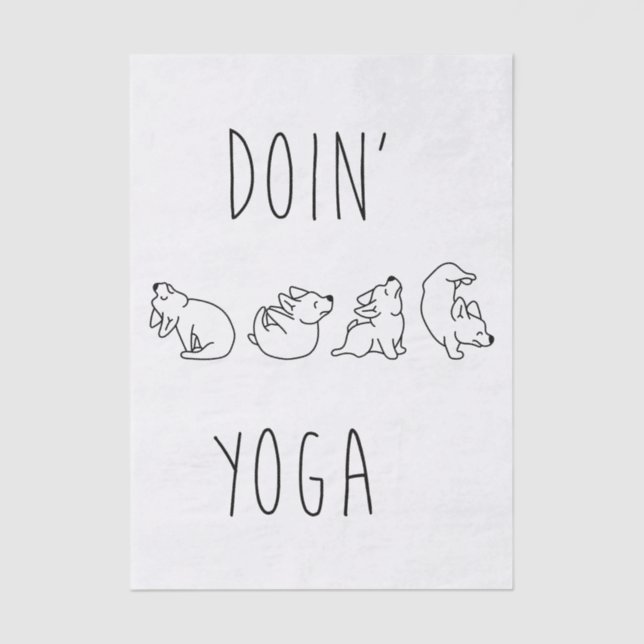 Papel De Seda Doin' yoga cute dog (Frente )