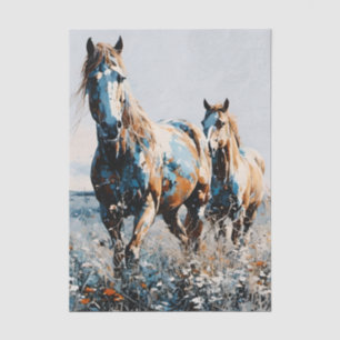 Papel De Seda Dois Cavalos Pintados decoupage