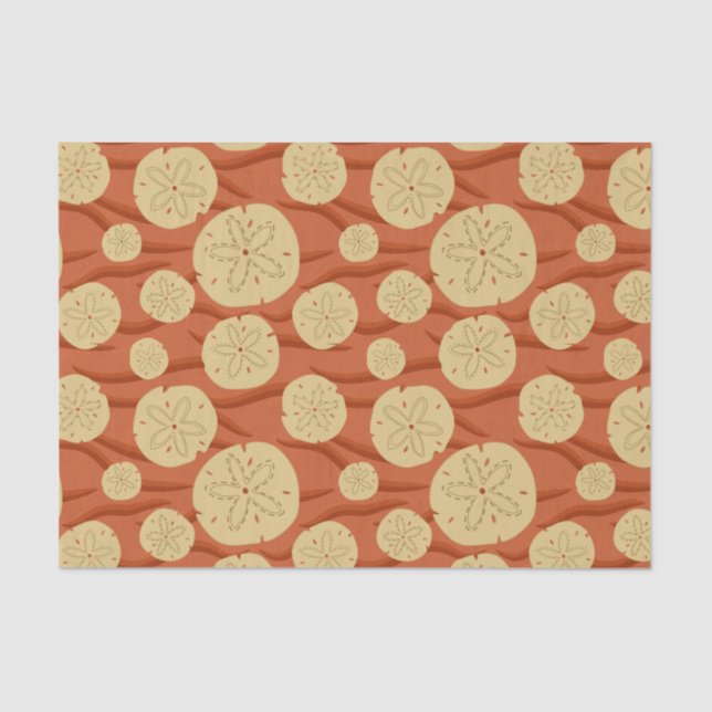 Papel De Seda Dólares de areia vermelha (Frente )