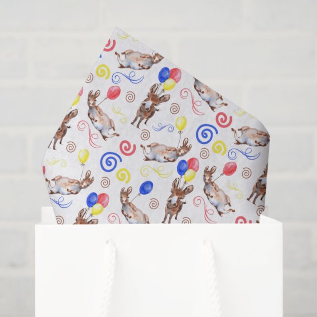 Papel De Seda Donkey Tissue Paper in White (Sacola de presentes)