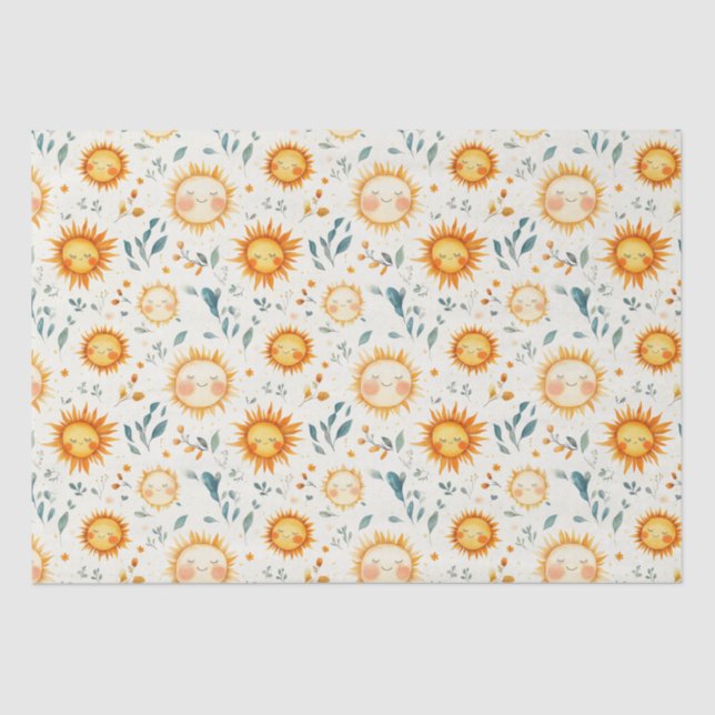 Papel De Seda Dons de bebês e flores (Frente )