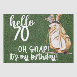 Papel De Seda Dons de Golf 70 Birthday para golfe