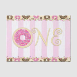 Papel De Seda Donuts Rosa Marrom com Confeitos Festa de Aniversá