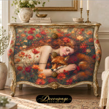 Donzela Adormecida e Raposa Decoupage