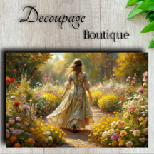 Donzela do Jardim Ensolarado - Decoupage do Caminh