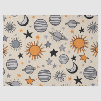Papel De Seda Doodle Celestial Caprichoso