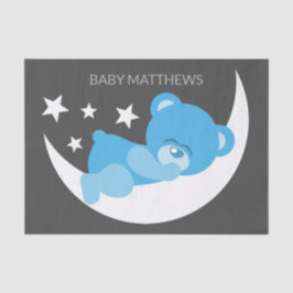 Papel De Seda Dormindo Blue Boy Teddy Bear