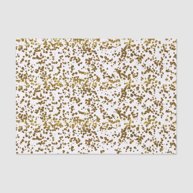 Papel De Seda Dourada Bling Glitter Confetti (Frente )