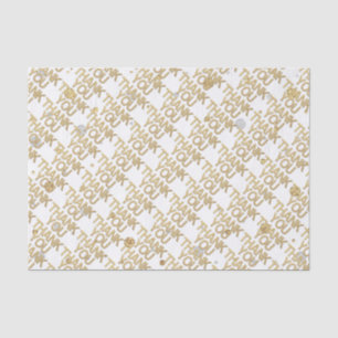 Papel De Seda Dourada Gliter Silver Foil Impressão Confetti Obri