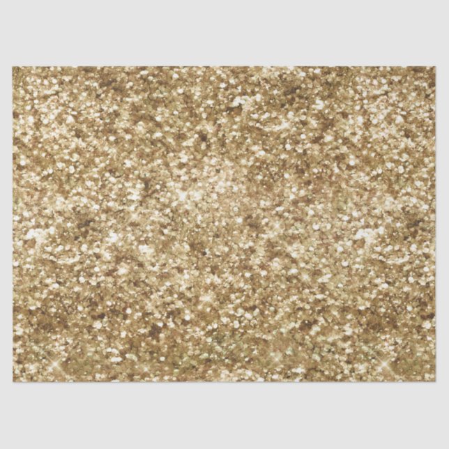 Papel De Seda Dourada Glitter Confetti (Frente )