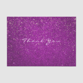 Papel De Seda Dourada Glitter Obrigado Fuchsia Pink Spark