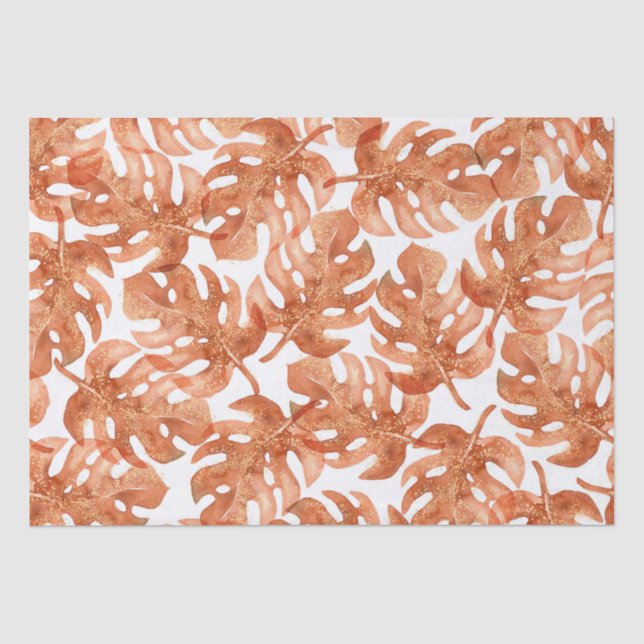 Papel De Seda Dourada Glitter Terracotta (Frente )