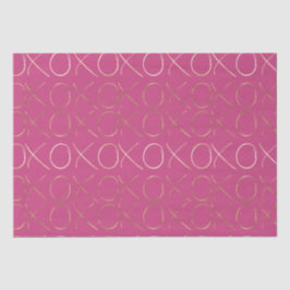 Papel De Seda Dourada Rosa Girassol Glam XOXO Amor