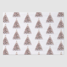 Papel De Seda Douradas Árvores Brancas  Rosa Rosa Esbranquiçada