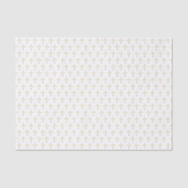 Papel De Seda Douradas cruzes cristãs em branco