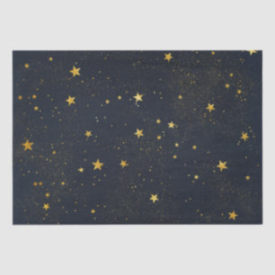 Papel De Seda Douradas estrelas no céu noturno
