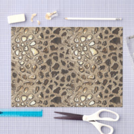 Papel De Seda Douradas Manchas Metálicas Leopardo