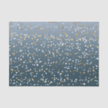 Dourado Branco Azul Estrelas Brilhante