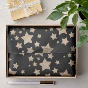 Papel De Seda Dourado brilho Estrelas Feliz Feriado de Natal pre