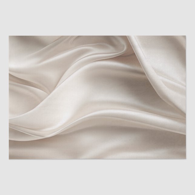 Papel De Seda Dourado Champanhe Bonito Romântico Falso Cetim (Frente )