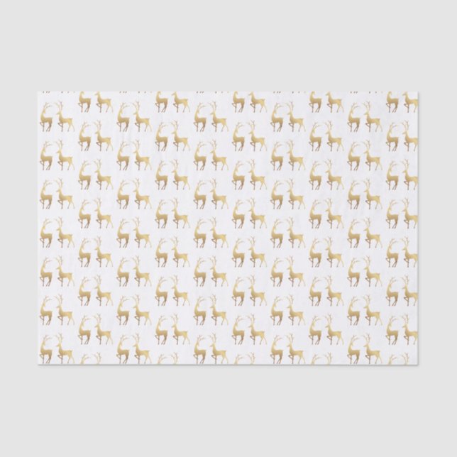 Papel De Seda Dourado Deer (Frente )