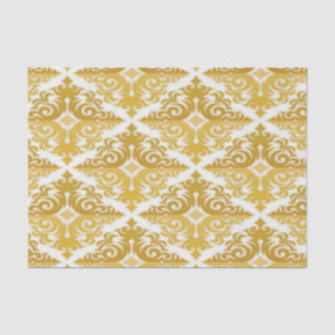 Papel De Seda Dourado e branco