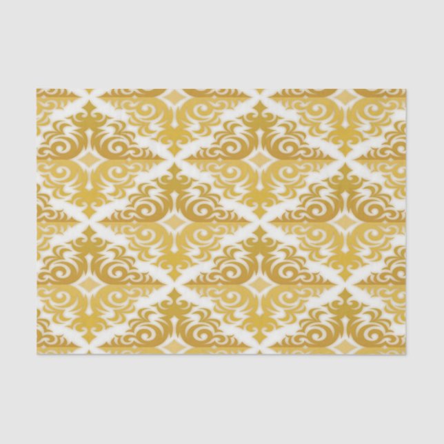Papel De Seda Dourado e branco (Frente )