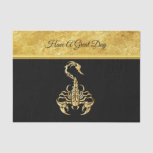 Papel De Seda Dourado escorpião venenoso inseto muito venenoso