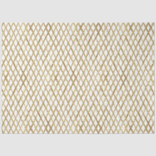 Papel De Seda Dourado Grunge Branco Elegante - Listras Diagonais