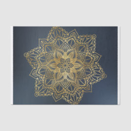 Papel De Seda Dourado Mandala