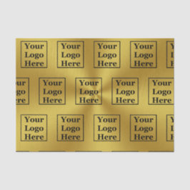 Papel De Seda Dourado Modelo moderno Seu logotipo aqui