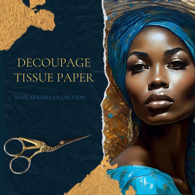 Papel De Seda Dourado Mosaico Afro-Americano Dissociação de Mulh (Criador carregado)