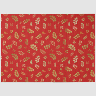 Papel De Seda Dourado Natal Berries no Livro Vermelho