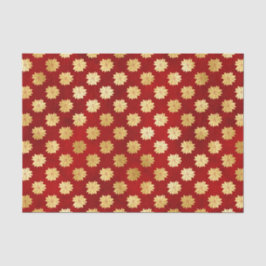 Papel De Seda Dourado Natal Poinsettias em Vermelho