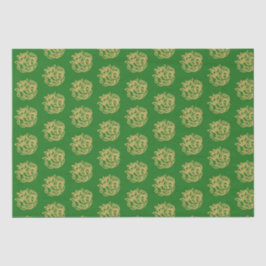 Papel De Seda Dourado Padrão Celta de Cavalo