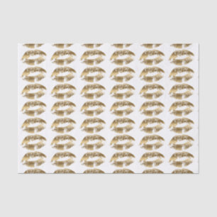 Papel De Seda Dourado padrão de beijo