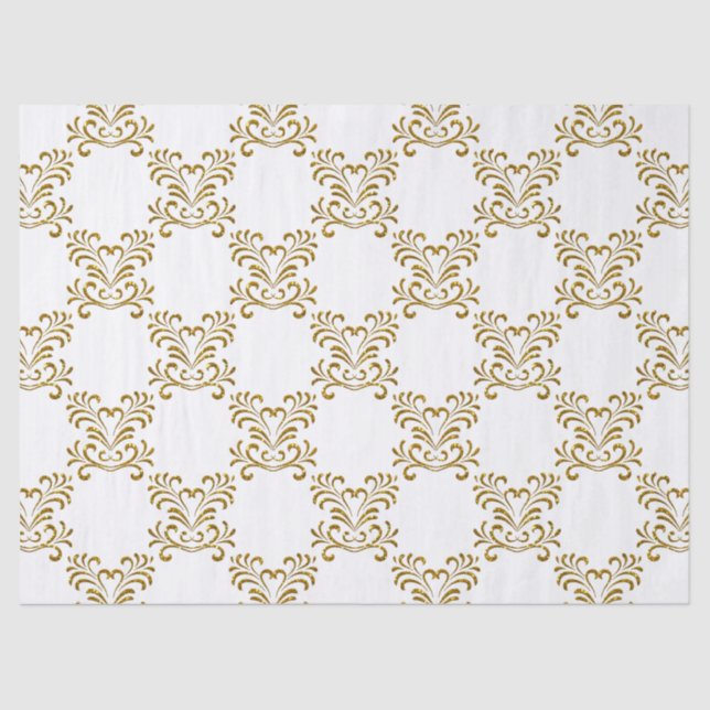 Papel De Seda Dourado padrão de brilho (Frente )