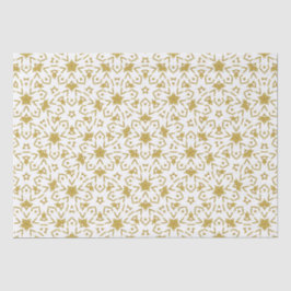 Papel De Seda Dourado padrão de luxo de Natal reluz
