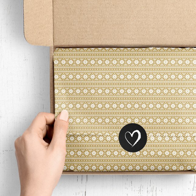Papel De Seda Dourado Padrão de Suéter de Natal Isle (Criador carregado)